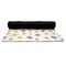 Girls Space Themed Yoga Mat Rolled up Black Rubber Backing