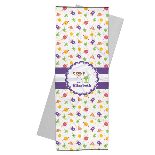 Custom Girls Space Themed Yoga Mat Towel (Personalized)