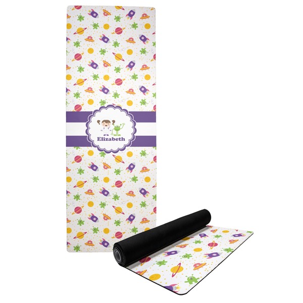 Custom Girls Space Themed Yoga Mat (Personalized)