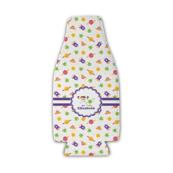 Custom Girls Space Themed Zipper Bottle Cooler (Personalized)