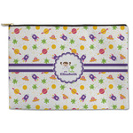 Girls Space Themed Zipper Pouch - Large - 12.5"x8.5" (Personalized)
