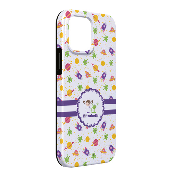 Custom Girls Space Themed iPhone Case - Rubber Lined - iPhone 13 Pro Max (Personalized)