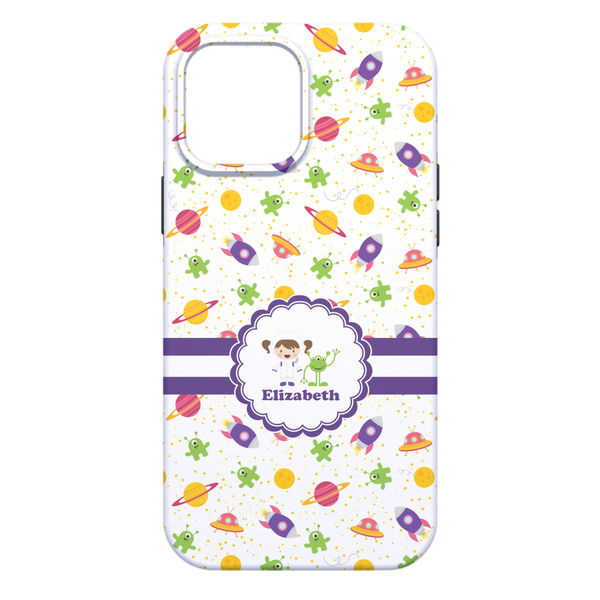 Girls Space Themed iPhone 13 Pro Max Tough Case - Back