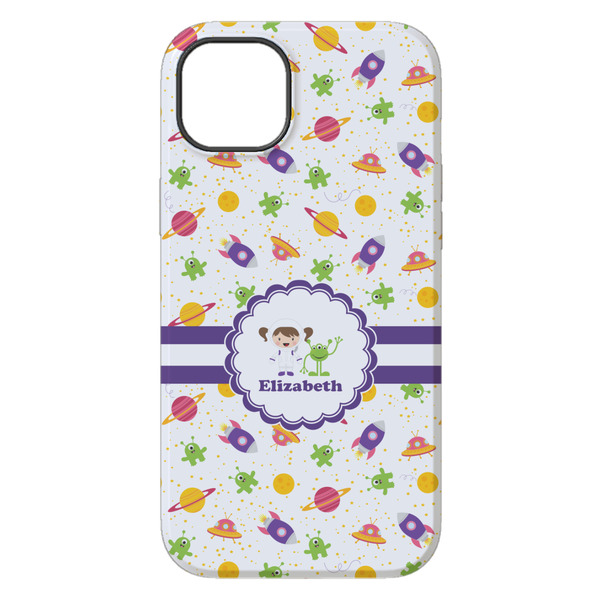Girls Space Themed iPhone 14 Plus Tough Case - Back
