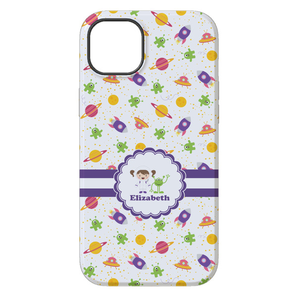Girls Space Themed iPhone 14 Pro Max Tough Case - Back