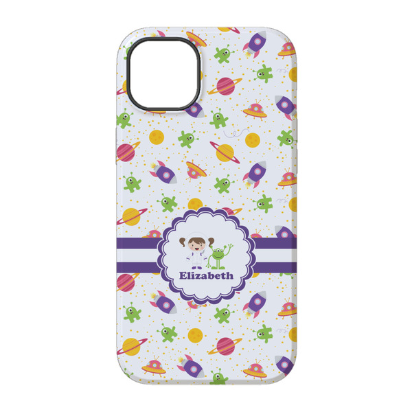 Girls Space Themed iPhone 14 Pro Tough Case - Back