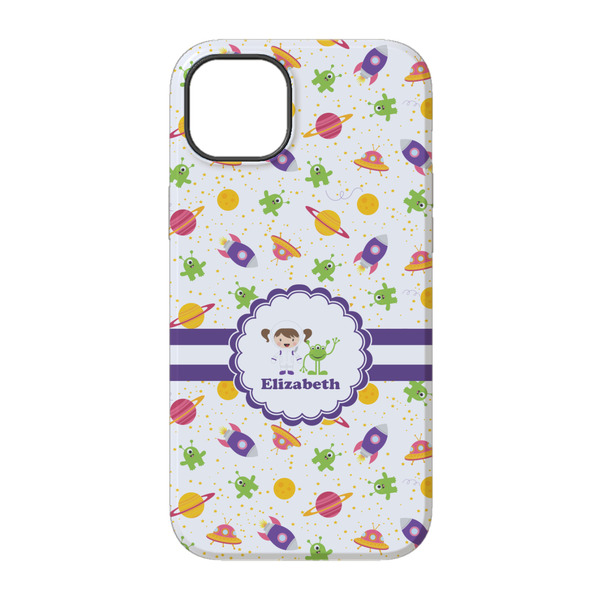 Girls Space Themed iPhone 14 Tough Case - Back