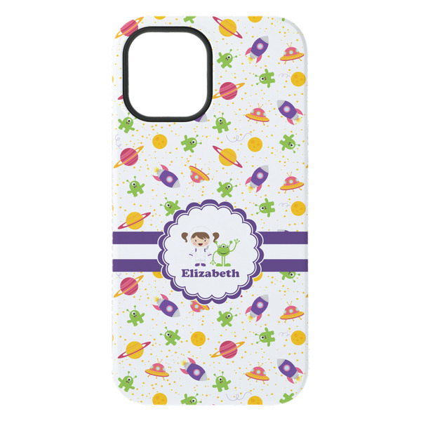 Girls Space Themed iPhone 15 Plus Tough Case - Back
