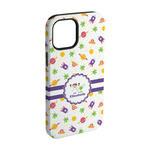 Girls Space Themed iPhone Case - Rubber Lined - iPhone 15 (Personalized)