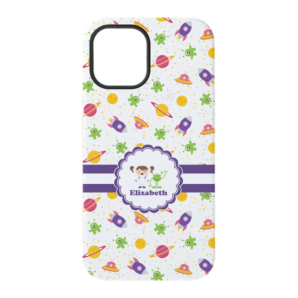 Girls Space Themed iPhone 15 Tough Case - Back