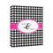 Houndstooth w/Pink Accent 11x14 - Canvas Print - Angled View