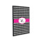 Houndstooth w/Pink Accent 11x14 Wood Print - Angle View