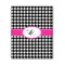 Houndstooth w/Pink Accent 11x14 Wood Print - Front View