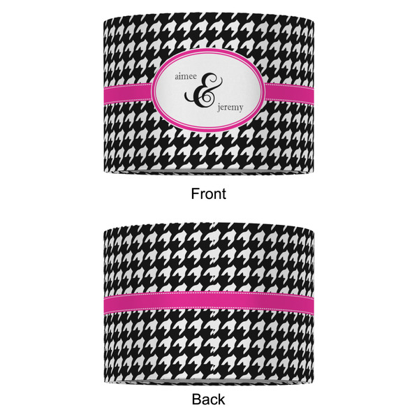 Houndstooth w/Pink Accent 12" Drum Lampshade - APPROVAL (Fabric)