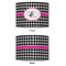 Houndstooth w/Pink Accent 12" Drum Lampshade - APPROVAL (Fabric)