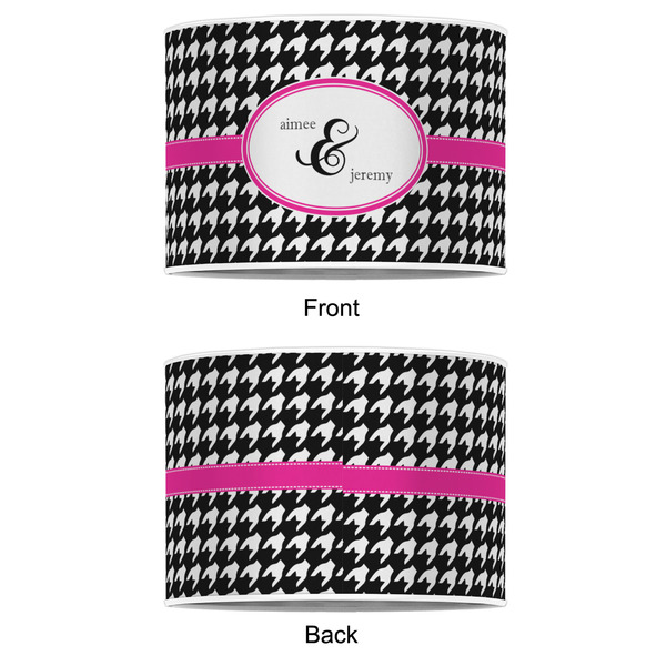 Houndstooth w/Pink Accent 12" Drum Lampshade - APPROVAL (Poly Film)