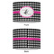 Houndstooth w/Pink Accent 12" Drum Lampshade - APPROVAL (Poly Film)