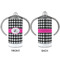 Houndstooth w/Pink Accent 12 oz Stainless Steel Sippy Cups - APPROVAL