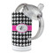 Houndstooth w/Pink Accent 12 oz Stainless Steel Sippy Cups - Top Off