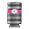Houndstooth w/Pink Accent 12oz Tall Can Sleeve - FRONT