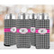 Houndstooth w/Pink Accent 12oz Tall Can Sleeve - Set of 4 - LIFESTYLE
