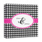 Houndstooth w/Pink Accent Canvas Print - 12x12 (Personalized)