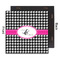 Houndstooth w/Pink Accent 12x12 Wood Print - Front & Back View