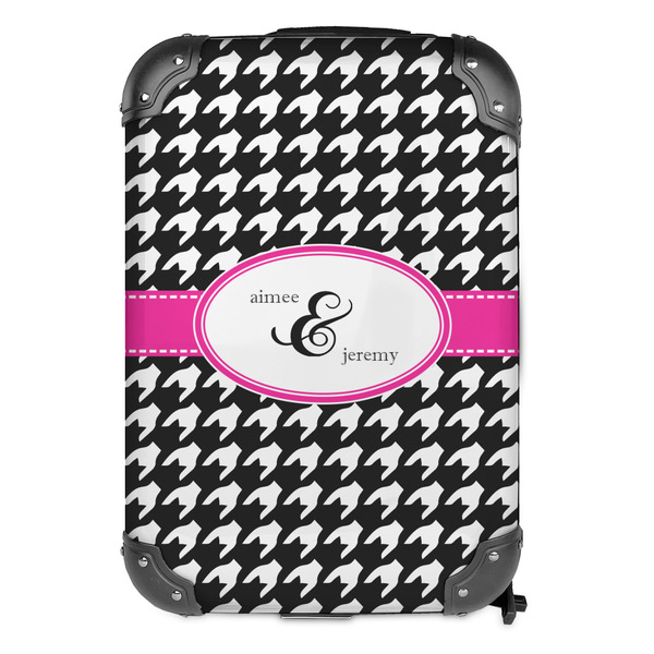 Houndstooth w/Pink Accent 13" Hard Shell Backpacks - FRONT