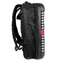 Houndstooth w/Pink Accent 13" Hard Shell Backpacks - Side View
