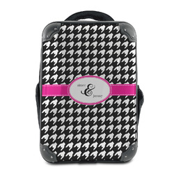Houndstooth w/Pink Accent 15" Hard Shell Backpack (Personalized)