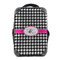 Houndstooth w/Pink Accent 15" Backpack - FRONT