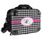 Houndstooth w/Pink Accent 15" Hard Shell Briefcase - FRONT
