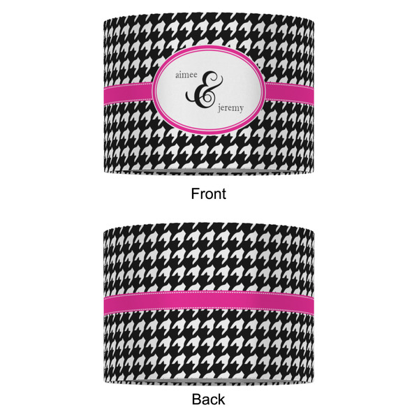 Houndstooth w/Pink Accent 16" Drum Lampshade - APPROVAL (Fabric)