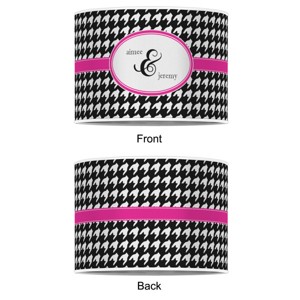 Houndstooth w/Pink Accent 16" Drum Lampshade - APPROVAL (Poly Film)