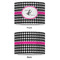 Houndstooth w/Pink Accent 16" Drum Lampshade - APPROVAL (Poly Film)