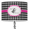 Houndstooth w/Pink Accent Drum Lamp Shade (Personalized)