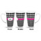 Houndstooth w/Pink Accent 16 Oz Latte Mug - Approval
