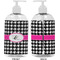 Houndstooth w/Pink Accent 16 oz Plastic Liquid Dispenser- Approval- White