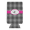 Houndstooth w/Pink Accent 16oz Can Sleeve - FRONT (flat)