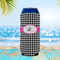 Houndstooth w/Pink Accent 16oz Can Sleeve - LIFESTYLE
