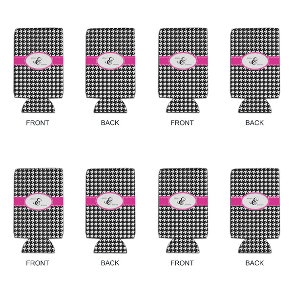 Houndstooth w/Pink Accent 16oz Can Sleeve - Set of 4 - APPROVAL