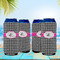 Houndstooth w/Pink Accent 16oz Can Sleeve - Set of 4 - LIFESTYLE