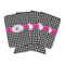 Houndstooth w/Pink Accent 16oz Can Sleeve - Set of 4 - MAIN