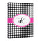 Houndstooth w/Pink Accent Canvas Print - 16x20 (Personalized)