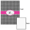 Houndstooth w/Pink Accent 16x20 - Matte Poster - Front & Back