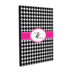 Houndstooth w/Pink Accent Wood Prints (Personalized)