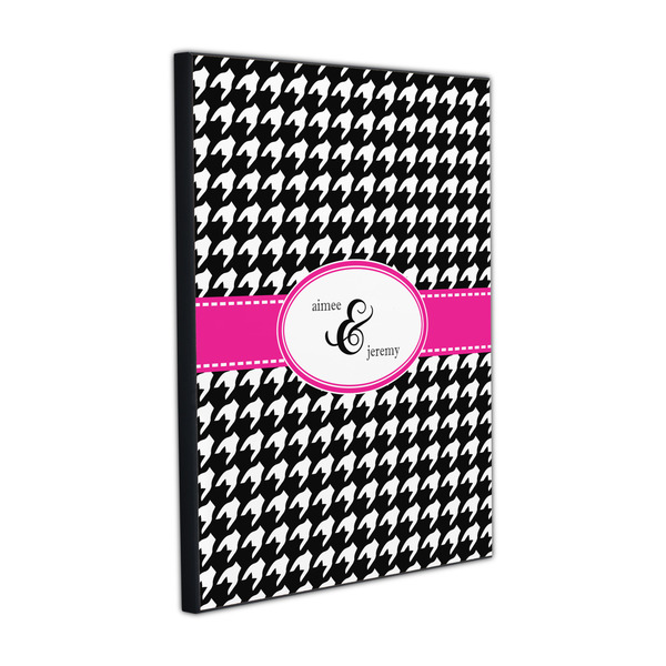 Custom Houndstooth w/Pink Accent Wood Prints (Personalized)