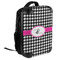 Houndstooth w/Pink Accent 18" Hard Shell Backpacks - ANGLED VIEW