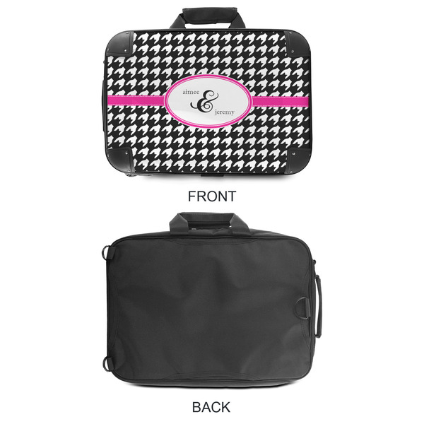 Houndstooth w/Pink Accent 18" Laptop Briefcase - APPROVAL