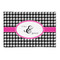 Houndstooth w/Pink Accent 2'x3' Indoor Area Rugs - Main